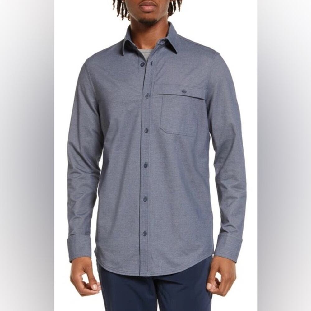 🆕Zella Expedition Shirt Performance Button-Up SZ L NEW!!